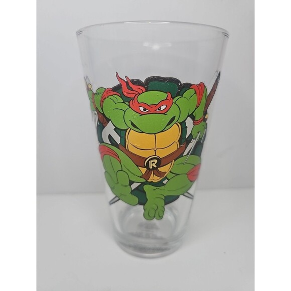 Teenage Mutant Ninja Turtle TMNT 2014 Drinking Glass RARE! Raphael - Picture 1 of 2